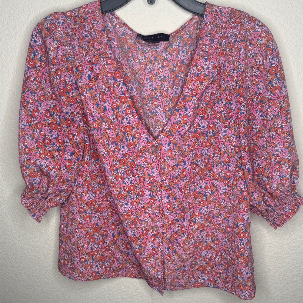 Sanctuary Pink Floral Blouse